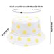 thumbnail image 4 of Unisex Bucket Hat Daisy Printed Reversible Double-side-wear Outdoor Sun Hat For Women Men Teens, 4 of 5