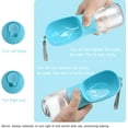 thumbnail image 5 of Dog Water Bottle with Food Container, Travel Puppy Water Bowl, Portable Pet Dispenser, Dog Stuff Accessories Items, Puppy Essentials Necessities for Yorkie Chihuahua Cat Walking and Hiking, 5 of 6