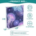 thumbnail image 5 of Glowing Jellyfish Bubbles 3 Ring Binders 1.5 inch Hardcover File Folders with Interior Pockets A4 Size Organizer for School Office Hospital, 5 of 8