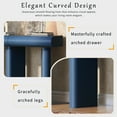 thumbnail image 6 of Harper & Bright Designs Modern Console Table with Curved Drawers, Narrow Entryway Table with Wood Geometric Legs, Navy Blue, 6 of 16