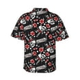 thumbnail image 3 of Haiem Vintage Skull Casino Printed Hawaiian Shirt for Men - Men’s Casual Beach Summer Shirts - Stretch Fabric with Modern Fit-Small, 3 of 9