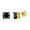 Gold Plated - Black CZ, variant on Men's Black Plated with Black Simulated Diamond CZ Stud Earrings in Stainless Steel - Hypoallergenic Earrings for Men - Unqiue Stud Earrings for Him