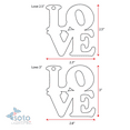 thumbnail image 5 of 25 Units Acrylic Keychains Love Letters 1/8" Thick – Clear or Solid Color – (Size 2.5") Made in USA, 5 of 5
