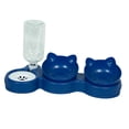 thumbnail image 2 of Juego de cuencos para gatos 3 en 1, cuencos de alimentación para mascotas con botella de agua automática, fácil limpieza, cuenco para comida h Azul oscuro, 2 of 7