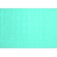 thumbnail image 1 of Ahgly Company Machine Washable Indoor Rectangle Solid Turquoise Blue Modern Area Rugs, 6' x 9', 1 of 4