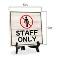 thumbnail image 6 of Staff Only 5"x 5" Square Table Sign With Acrylic Easel | Home & Office Decor, 6 of 7