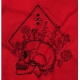 thumbnail image 2 of Floral Diamond Skull Symbol Spiritual Long Sleeve TShirt Men Women Brisco Brands L, 2 of 6