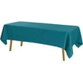 thumbnail image 2 of Rectangle Tablecloth 60x102 inch Washable Polyester Fabric Table Cloth for Wedding Party Dining Banquet Decoration（60x102, Teal）, 2 of 6
