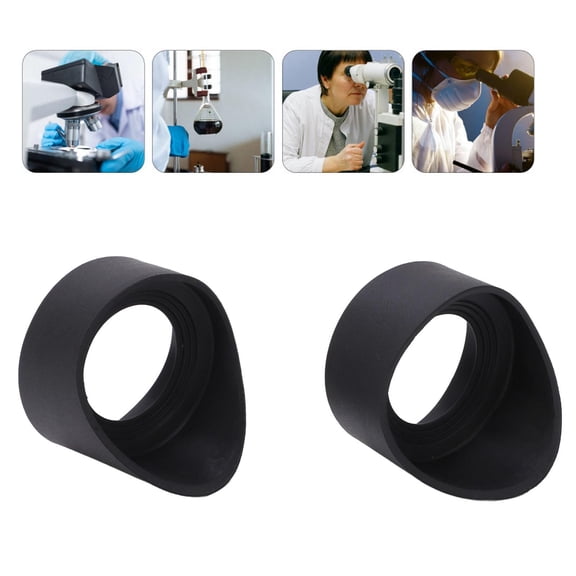 Yajisi 2‑Pack Collapsible Microscopes Rubber Eyecups – Durable Eye Shields for 27mm/42‑48mm Eyepieces, Light‑Blocking, Impact‑Resistant, Ideal for Labs & Telescopes
