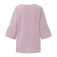 thumbnail image 4 of gbyLJF Shirts For Women Trendyvintage Tops For Women Modest Blouses For Women Women'S Fitted Shirts Hot Pink S, 4 of 5