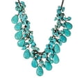 thumbnail image 3 of Pretty Simulated Turquoise Drop Cotton Wax Rope Necklace, 3 of 3