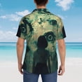 thumbnail image 4 of Susaid Eyes Watching In The Dark Print Short Sleeve Shirts Button Down Casual Shirts Summer Beach Aloha Button Down Short Sleeve for Men ,XX-Large, 4 of 7