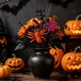 thumbnail image 5 of Halloween Flowers Branches Wreath,Halloween Pumpkin Decorations Glitter Skull,Gothic Floral Decor Artificial Flowers Berry Stems For Vase, 5 of 5