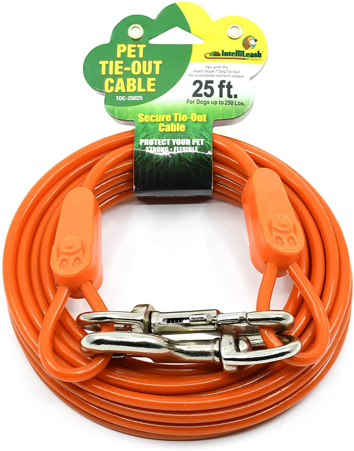 IntelliLeash Products TieOut Cable for Dogs. Multiple Sizes and Weight