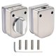 thumbnail image 1 of Stainless Steel,Glass Door Latches Lock/Bolt,138A ,Without Drilling,For Double Glass Door, Frameless, 1 of 5