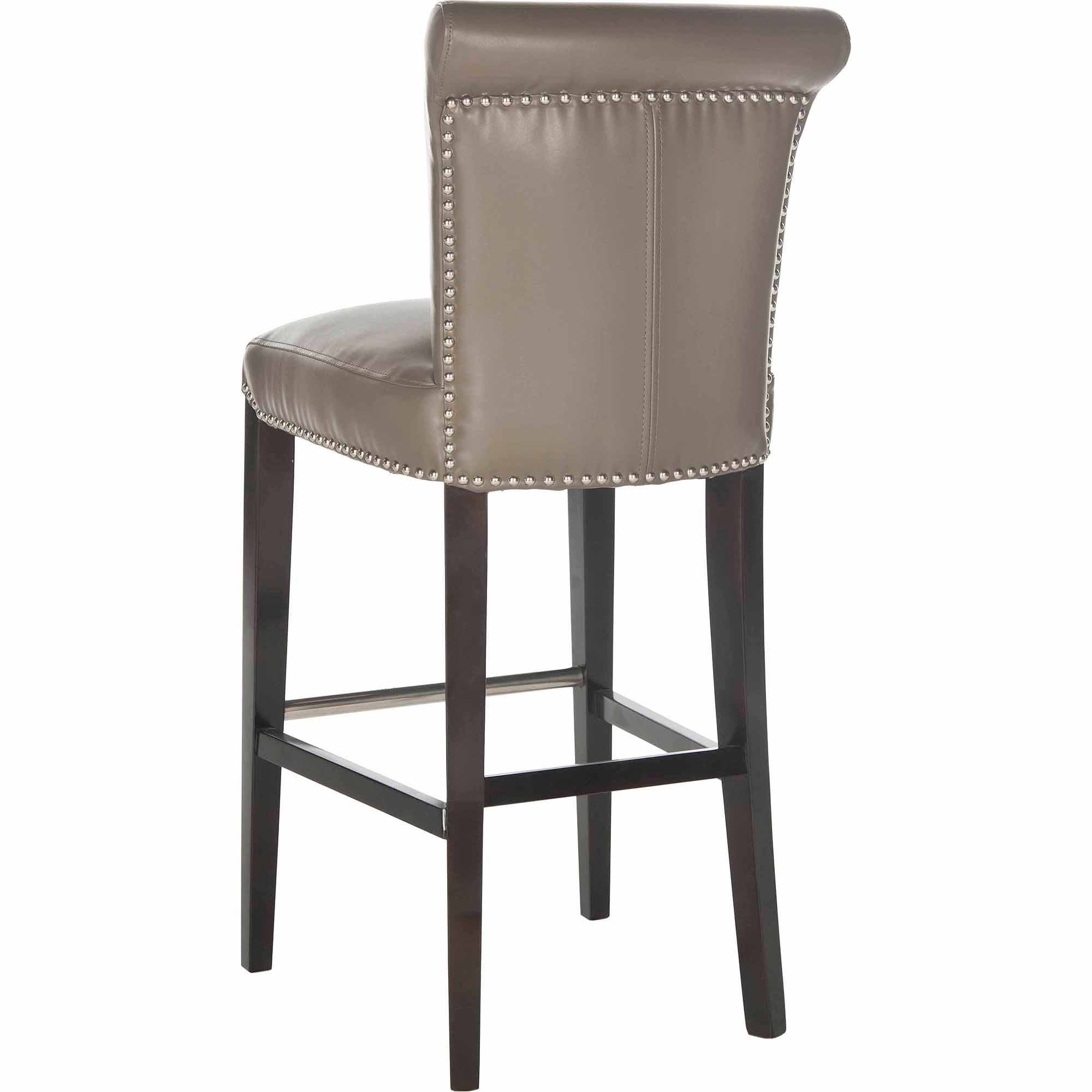 SAFAVIEH Seth Transitional Glam Bar Stool with Footrest, Clay