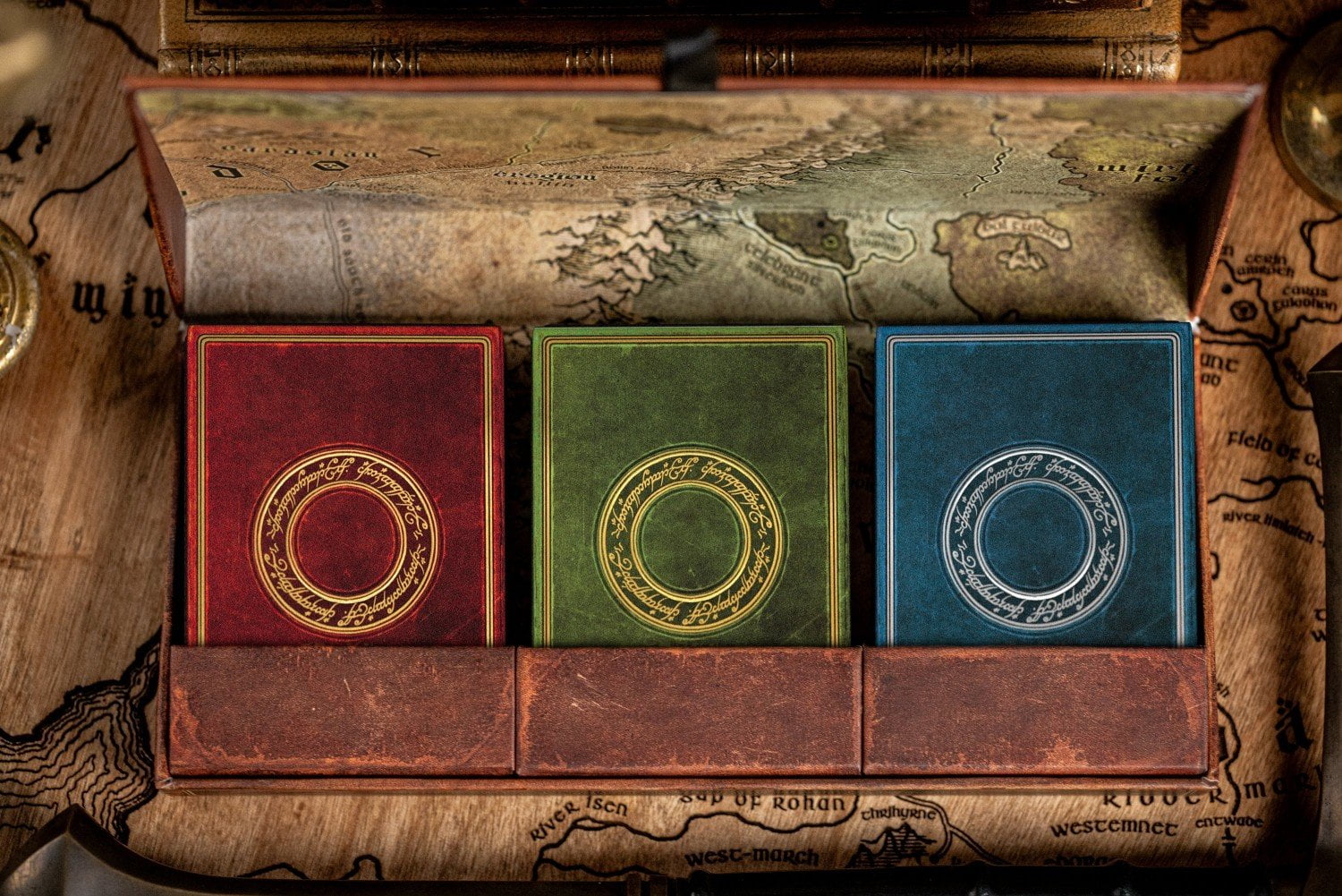 Kings Wild Project The Lord of the Rings Triple Set - Three Deck Luxury Playing Cards Premium Collectible Box Set Inspired by J.R.R. Tolkiens Middle Earth