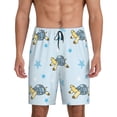 thumbnail image 1 of Fotbe Cartoon Turtle Pantalones Cortos de Pijama para Hombre, Ropa de Dormir, Pantalones de Pijama Cortos para Hombre-4X-Large, 1 of 6
