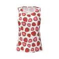 thumbnail image 2 of Rocae Hand Drawn Strawberry for Women's Workout Tank Top Lightweight Sleeveless Fit Tops- Moisture-Wicking, BreathableXX-Large, 2 of 9
