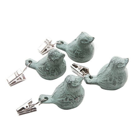 

4pcs/set Bird Pendant Cast Iron Windproof Cute Tablecloth Weight Clip Rustproof