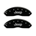 thumbnail image 3 of MGP Front set 2 Caliper Covers Engraved Front JEEP Black finish silver ch Fits select: 1998-2002 JEEP WRANGLER / TJ SPORT, 1997 JEEP WRANGLER / TJ SE, 3 of 5