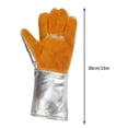 thumbnail image 4 of Radiation Proof Heavy Duty Gloves, Heat Resistant Work Gloves, Fireproof Leather Material, 5mm Thick, for Welding, Industrial Environments, High Temp Protection, Chemical Insulated, Ihhxbz | B, 4 of 8