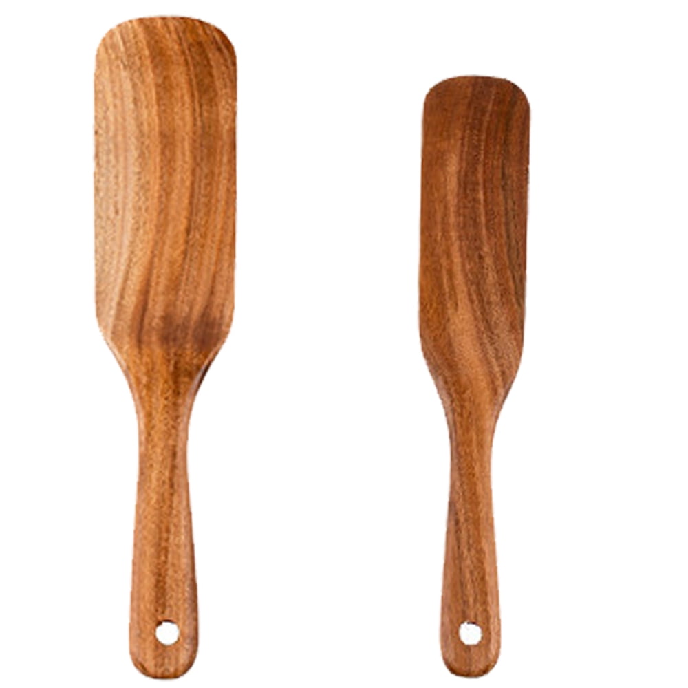 Wooden Kitchen Utensils Set of 2, Wooden Utensils for Cooking, stirring, Mixing, Serving