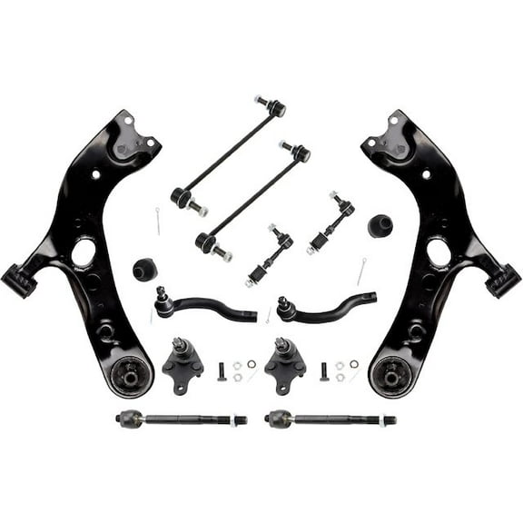 Front Control Arm Ball Joint Sway Bar Link and Tie Rod End Kit - 12-Piece - Compatible with 2006 - 2014 Toyota RAV4 2007 2008 2009 2010 2011 2012 2013