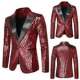 thumbnail image 2 of Blazer For Men Casual Spring And Autumn Lapel Long Sleeve Leopard Print One Button Pocket Jacket Lightweight Sport Coats, 2 of 4