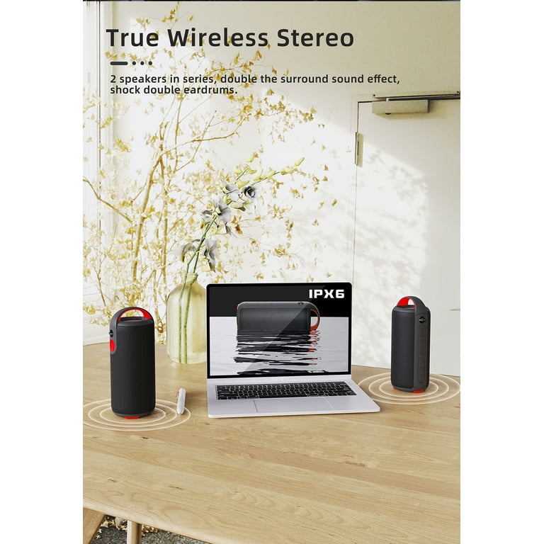XL-03 Portable Bluetooth Speaker with Karaoke Mics, IPX6