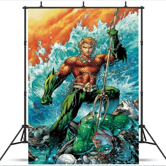 Aquaman Taspestry Poster Banner Backdrop Background Wall Decor Party Supplies
