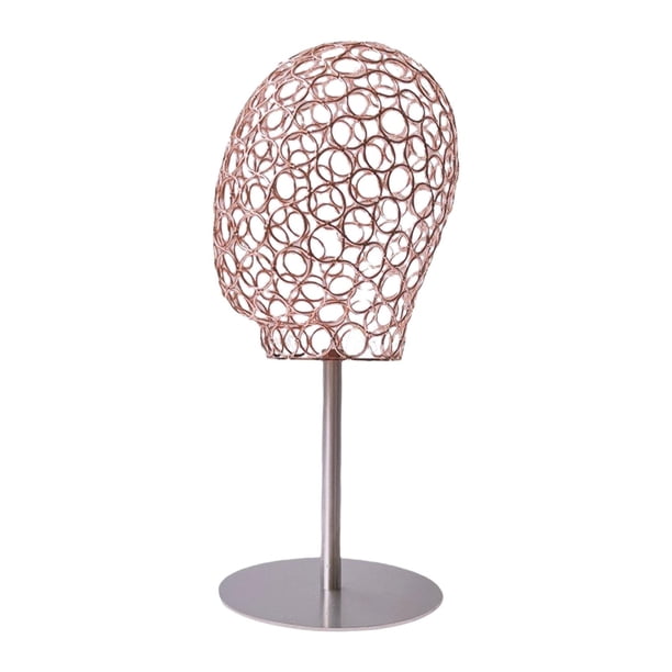 Expositor de pelucas, soporte para cabeza, sombreros, peluquero, estilista principiante, maniquí hueco Rosa