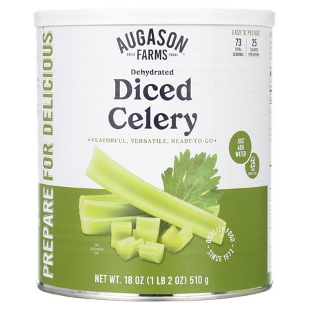 Augason Farms Dehydrated Cross Cut Celery Can, Emergency Food Supply, Everyday Meals, 73 Servings