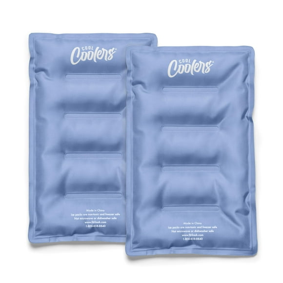 Paquete de 2 Bolsas de Hielo Flexibles XL Cool Coolers Fit & Fresh Azul