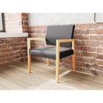 thumbnail image 4 of Pemberly Row Waiting Reception Wide Guest Chair Wood Frame in Black, 4 of 5