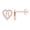 Rose Gold, variant on 4 5 6 7 8 9 10 11 12 13 14 15 16 Year Old Birthday Gifts for Tween Teen Teenage Girl Gift Idea Cz Initial A-Z Heart Stud Earrings for Women Jewelry