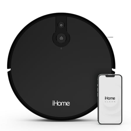 iHome AutoVac Eclipse Robot Vacuum with Mapping Technology, Ultra Strong Suction, 120 Min Runtime, App Connectivity
