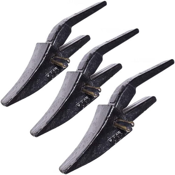 Titan Attachments Bucket Teeth Assembly 23TF Set of 3 Medium Wear Weld On Shank