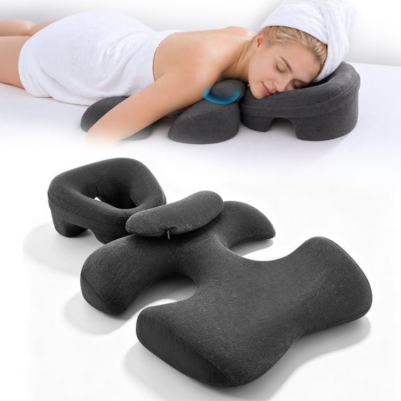 AMTPM Massage Pillow Set, Face Down Pillow for Massage Bolster Sleeping for Bed with Non-Slip Bottom,Home Head Chest Cushion for SPA Sleep