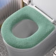 thumbnail image 2 of Fuzzy Carpet Bathroom Toilet Rug Plush Bathroom Toilet Seat Cover Pads Soft Warmer Toilet Seat Cushion Cover Stretchable Foam Bath Mats for Bathroom 60x24 Toilet Bowl Cover And Rug Set Memory Foam, 2 of 4