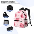 thumbnail image 5 of Vsdgher Pig Noses Print Unisex Large Capacity Bookbag Schoolbag Casual Daypack for High School/College/Teens/Travel/Work, 5 of 8