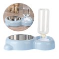 thumbnail image 3 of double puppy Bowls Pets Water and Food Bowl Set Pet Bowls Dish, Water Feeder with Automatic Water Bottle for Small Aniamls Rabbits Cats Dog Blue, 3 of 8