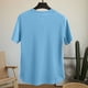 thumbnail image 4 of Playera Elvqul Caballero Algodón Azul Elástica Casual Liso Manga Corta Cuello Redondo Gym, 4 of 9