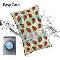 thumbnail image 6 of Goofa Red Ladybugs And Leaf Print Plush Throw Pillow Case, Soft Velvet with Hidden Zipper, Decorative Cushion Cover for Sofa, Bed, Car, and Home Décor-20"x30", 6 of 6