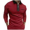 thumbnail image 1 of pstuiky Camisas de invierno de manga larga para hombre, Camisas casuales para hombre, con botones sólidos, cuello vuelto, manga larga y bolsillo. tops de invierno para hombre xxxl, 1 of 7