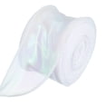 thumbnail image 1 of Cinta de Organza Iridiscente Uxcell Cinta de Organza con Alambre para Envolver Regalos y Ramos de Flores Blanca, 1 of 7