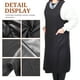 thumbnail image 5 of 1 delantal de barbero profesional con bolsillos, capa impermeable para peluquero (negro), 5 of 8