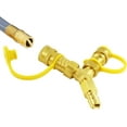 thumbnail image 2 of HUGFEGWE 3/8’’ Y Splitter Quick Connect/Disconnect Adapter, 3/8 Inch Fitting, Splitter Coupler for Gas and Propane Systems CA919-84649, 2 of 9