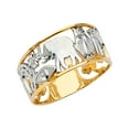 thumbnail image 1 of FB Jewels 14K White And Yellow Gold Lucky Yellow Gold Two Tone Fashion Anniversary Ring Size 7.5, 1 of 1