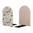 thumbnail image 2 of Lsque Insects and Flowers Printed Wood Bookends,Non-Skid Bookend for Shelves,Heavy Duty Support Bookends,Non-Slip Foam Pads for Office, Home, and Library,1 Pair, 2 of 8